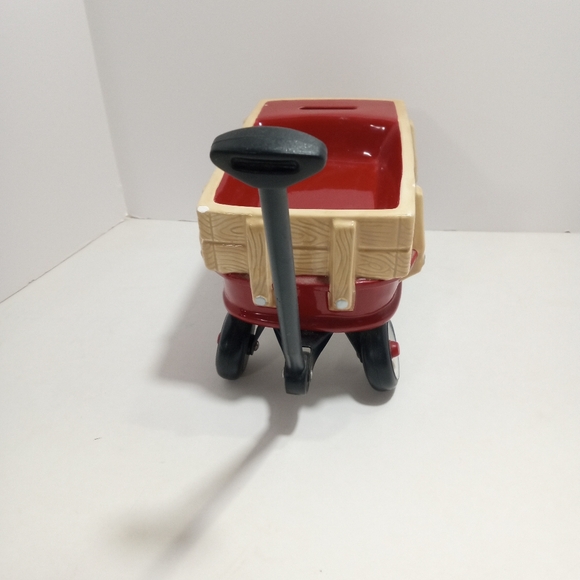 Radio Flyer Red Wagon Coin Bank #791172 Vintage Enesco 2000 Nursery Decor - Picture 4 of 10